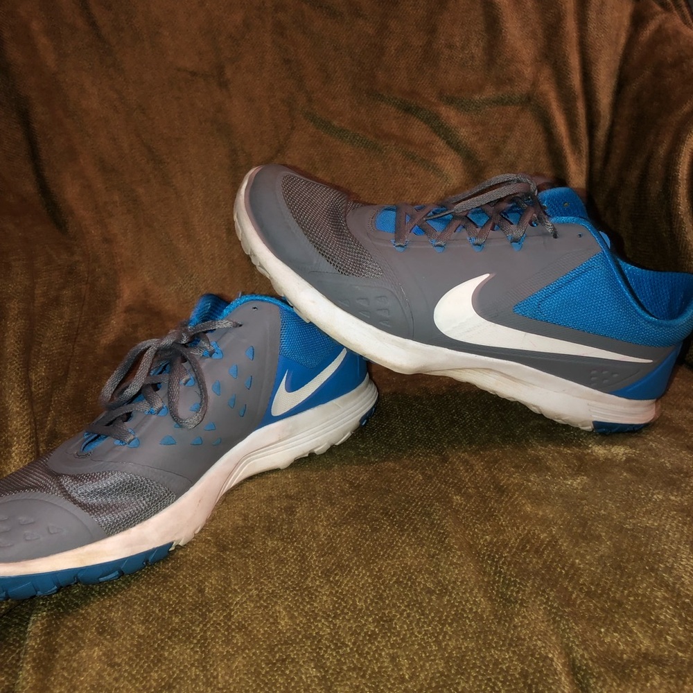 Nike Grey and Royal Blue shoes